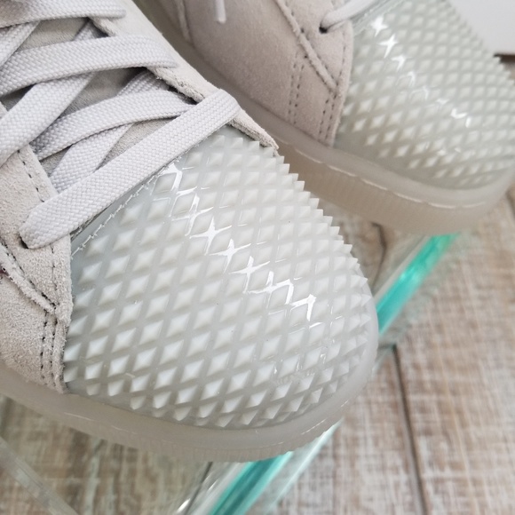 NEW! PUMA Grey Suede Jelly Woman's Sneakers - Picture 4 of 8